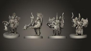 Military figurines Dark Dwarf Blacksmith 3d model