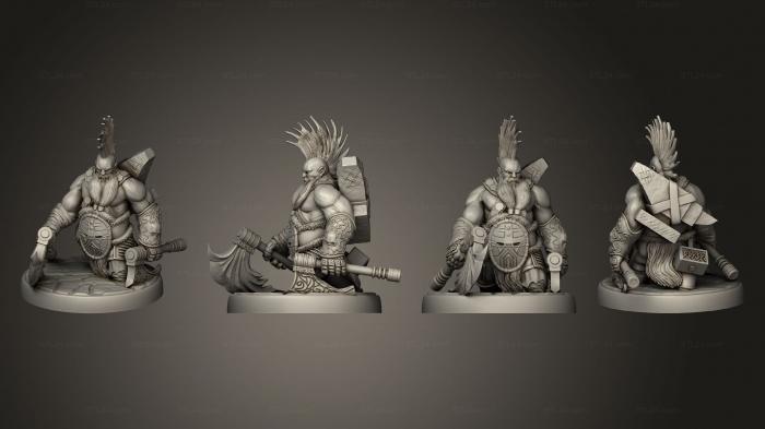 Military figurines (Dark Dwarf, STKW_4839) 3D models for cnc