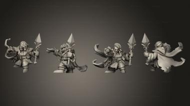 Military figurines Dark Dwarven Raiders Acolyte 1 3d model