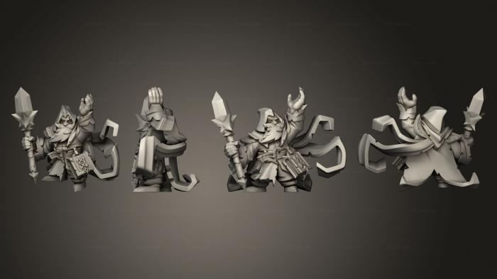 Military figurines (Dark Dwarven Raiders Acolyte 2, STKW_4841) 3D models for cnc
