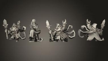 Military figurines Dark Dwarven Raiders Acolyte 2 3d model