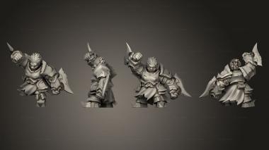 Military figurines Dark Dwarven Raiders Brawler 2 3d model