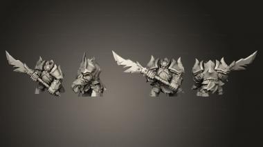 Military figurines Dark Dwarven Raiders Champion 2 3d model