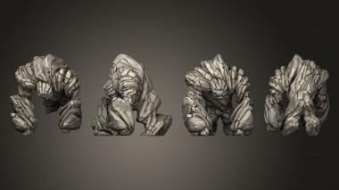 Military figurines Dark Dwarven Raiders Guardian 3d model