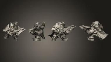 Military figurines Dark Dwarven Raiders Ranger 2 3d model
