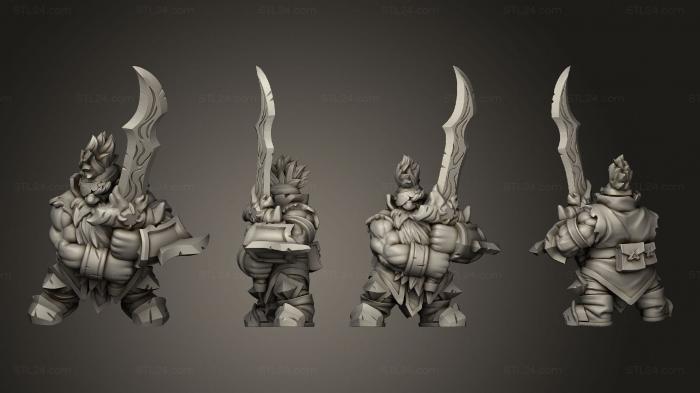 Military figurines (Dark Dwarven Raiders Rognardd Dthoragin, STKW_4851) 3D models for cnc