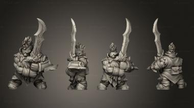 Military figurines Dark Dwarven Raiders Rognardd Dthoragin 3d model
