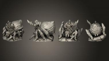 Military figurines Dark Dwarven Raiders Spider Steeder 1 3d model