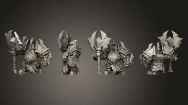 Military figurines Dark Dwarven Raiders Warlord 3d model