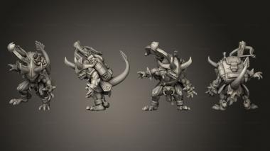 Military figurines Dark Imp B backpack 3d model