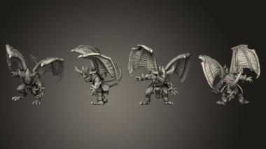 Military figurines Dark Imp B wings 3d model