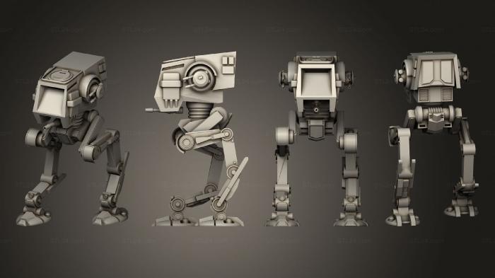 Military figurines (Dark Side Swift Scout Mech, STKW_4877) 3D models for cnc