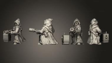Military figurines Dark Techno Lil and his toaster companion 3d model