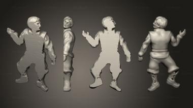 Military figurines Dead Townsman 2 3d model