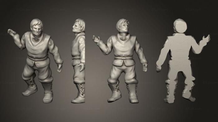 Military figurines (Dead Townsman, STKW_4923) 3D models for cnc