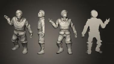 Military figurines Dead Townsman 3d model