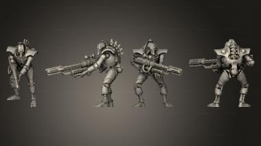 Military figurines Deathmark Warrior 01 3d model