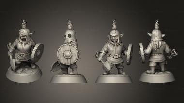 Military figurines Deep Gnome Shoveler 3d model