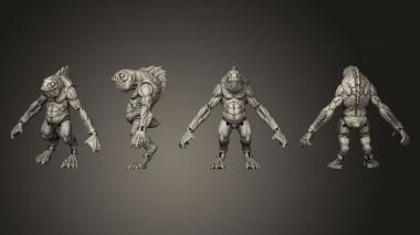 Military figurines Deepone action figure 3d model