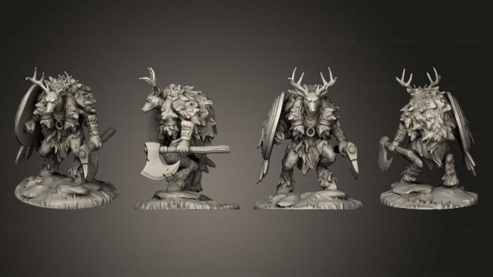 Military figurines (Deer Folk, STKW_5037) 3D models for cnc
