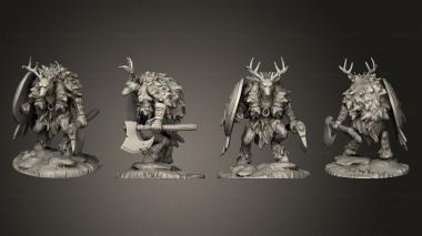 Military figurines Deer Folk 3d model