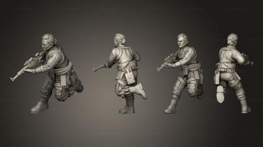 Military figurines defector commando pose 1 3d model