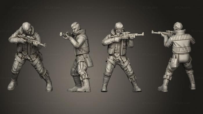 Military figurines (Defector Operative pose 1, STKW_5043) 3D models for cnc