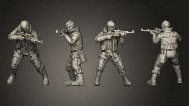 Military figurines Defector Operative pose 1 3d model