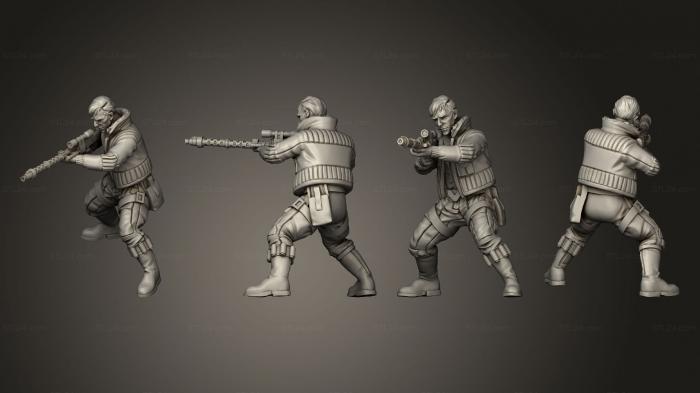 Military figurines (Defector Operative pose 3, STKW_5045) 3D models for cnc