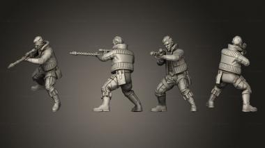 Military figurines Defector Operative pose 3 3d model
