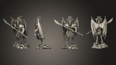 Military figurines Demon lord base 3d model