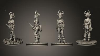Military figurines Demon Touched Female Cutlass 002 3d model