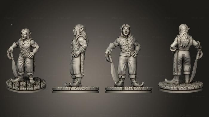 Military figurines (Demon Touched Female Cutlass 005, STKW_5068) 3D models for cnc