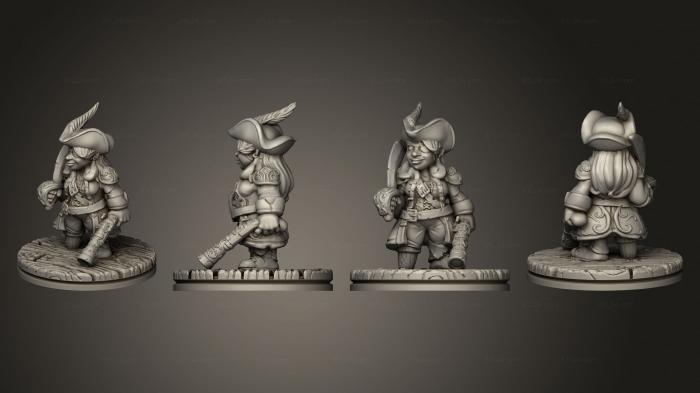 Military figurines (Demon Touched Female Cutlass 007, STKW_5070) 3D models for cnc