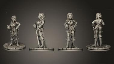 Military figurines Demon Touched Female Cutlass 023 3d model
