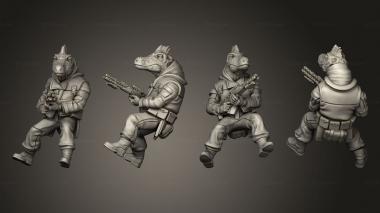 Military figurines denizens of Daro 2 3d model