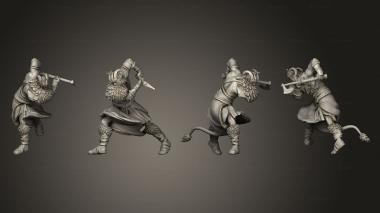 Military figurines Devil Folk Barbarian Fighting 3d model