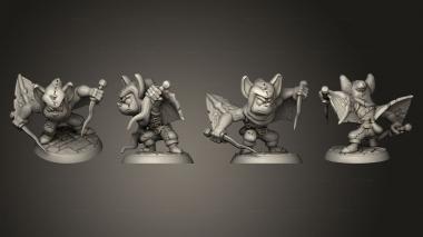 Military figurines Dice Heads Bat Rogue 3d model