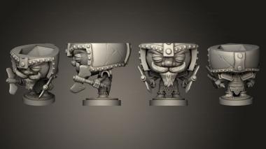 Military figurines Dice Heads Dwarf Mikelson 2 3d model
