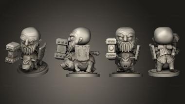 Military figurines Dice Heads Dwarf Ulrich 3d model