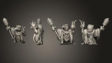 Military figurines Dice Heads Raven Cleric 3d model