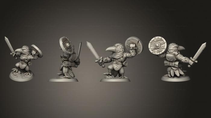 Military figurines (Dice Heads Raven Fighter, STKW_5166) 3D models for cnc