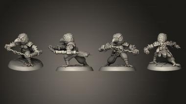 Military figurines Dice Heads Raven Rogue and Ranger 3d model