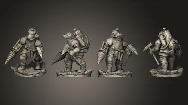 Military figurines Diggers 3d model
