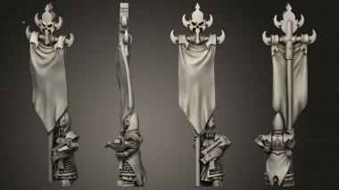 Military figurines dire elf crossbow banner 1 blank 3d model