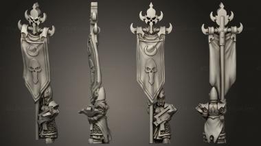 Military figurines dire elf crossbow banner 1 skull 3d model