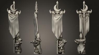 Military figurines dire elf crossbow banner 2 blank 3d model