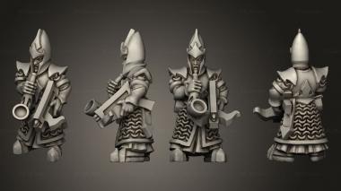 Military figurines dire elf crossbow musician 1 3d model