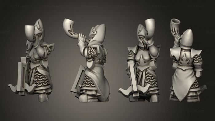 Military figurines (dire elf crossbow musician 2, STKW_5191) 3D models for cnc