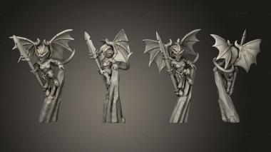 Military figurines dire elf harpy 01 3d model